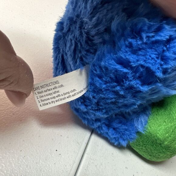 Dragon Plush Stuffed Animal Blue Green Iridescent Wings Horns Glitter Eyes P1 - Picture 7 of 9